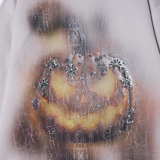 58308SDSA男士秋冬新款痞帅男装美式撞色重工裂纹印花圆领卫衣百搭宽松 商品图3