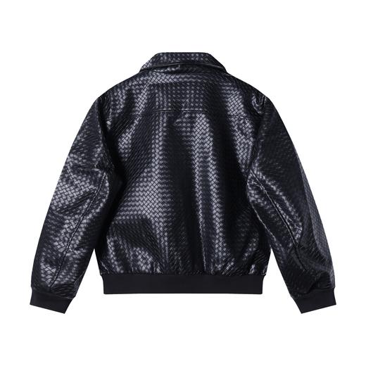 T25326SDSA男士秋冬新款痞帅男装复古皮衣格子拉链立领夹克百搭时尚外套 商品图5