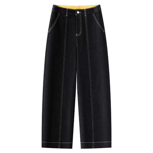 丁摩 丹宁蓝哈伦牛仔裤女春秋季高腰显瘦窄版九分弯刀裤5ZF-87002 商品图1