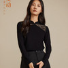 丁摩 新中式盘扣纯色打底衫女士内搭秋冬季洋气百搭上衣5ZF-S709 商品缩略图2