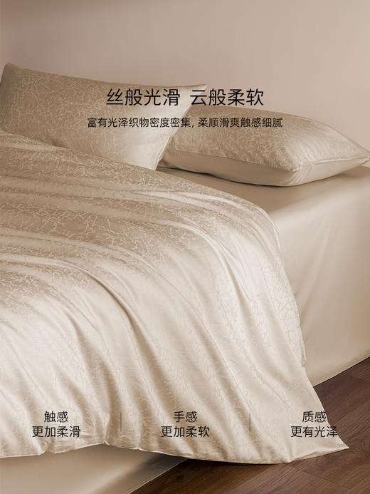 佳丽斯60支全棉轻奢简约纯色金丝四件套 商品图3