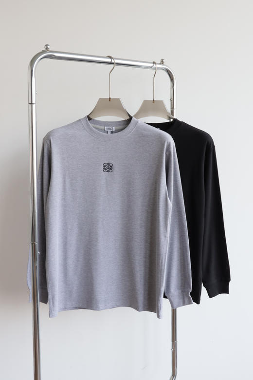 LOE 小罗 高弹宽松螺纹长袖T恤 CX223 商品图4