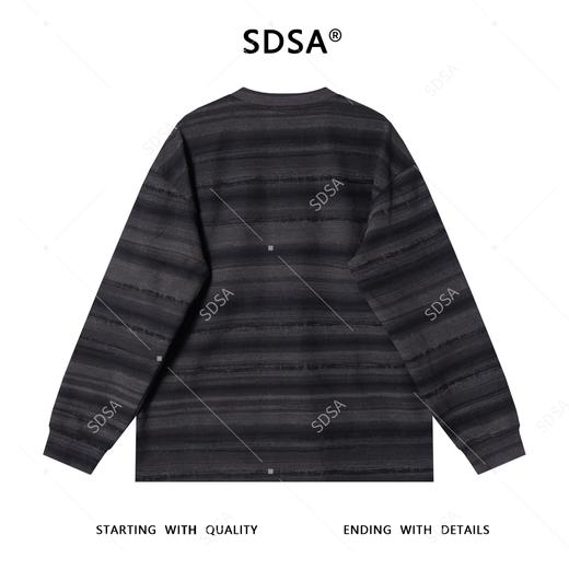 8625SDSA男士秋冬新款痞帅男装时尚扎染条纹拼接口袋设计圆领卫衣百搭 商品图5
