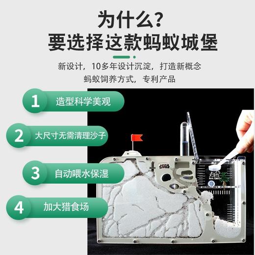 高级多用型蚂蚁城堡【二合一巢穴！自动饮水保湿】蚂蚁工坊|生态玩具科学试验教具蚁巢蚁窝房屋套装。hb 商品图2