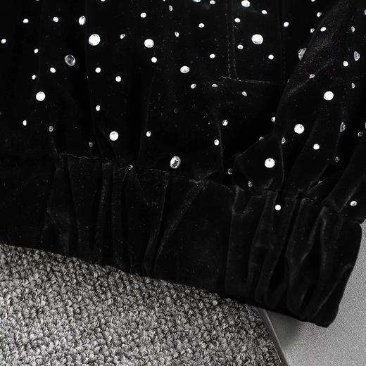 D100409坠银星夜满天星灯芯绒棒球服拉链夹克外套 商品图6
