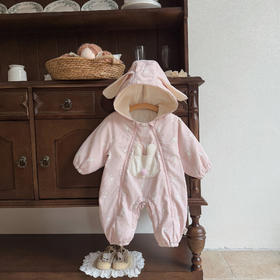 【暖心陪伴连体衣！守护宝宝每一刻】婴儿衣服秋冬季夹棉女宝宝连体衣深秋加厚女婴幼儿外出服哈衣爬服。hb