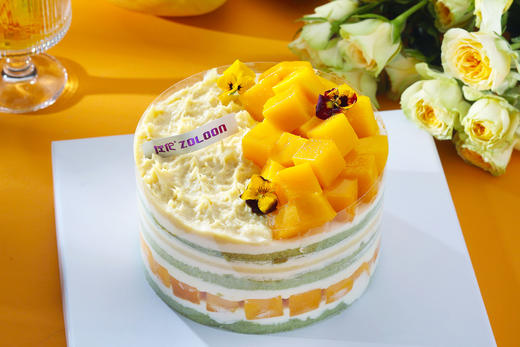 半糖丨芒果榴莲双拼戚风【标准款】（斑斓蛋糕胚） 商品图2