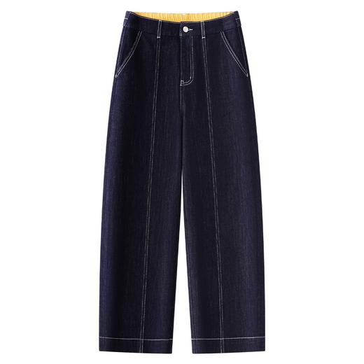 丁摩 丹宁蓝哈伦牛仔裤女春秋季高腰显瘦窄版九分弯刀裤5ZF-87002 商品图4