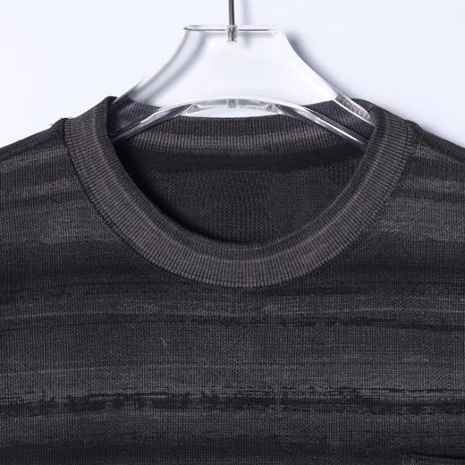 8625SDSA男士秋冬新款痞帅男装时尚扎染条纹拼接口袋设计圆领卫衣百搭 商品图2