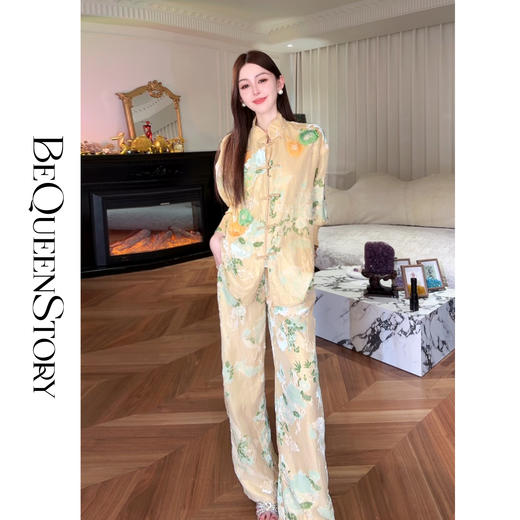 余潇潇【锦绣芳华】时尚高级感桑蚕丝新中式国风外套&休闲裤&半身裙 商品图3