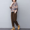 丁摩 减龄套装女春秋宽松花色上衣休闲裤搭配一整套两件套5ZF-329 商品缩略图2