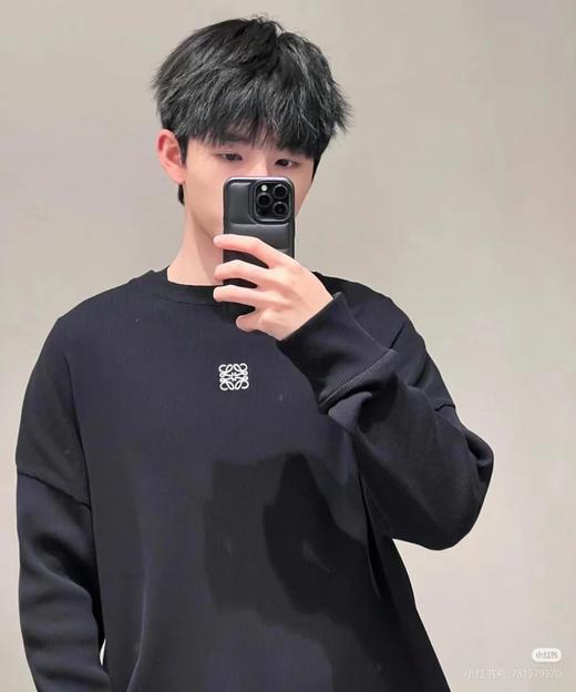 LOE 小罗 高弹宽松螺纹长袖T恤 CX223 商品图3