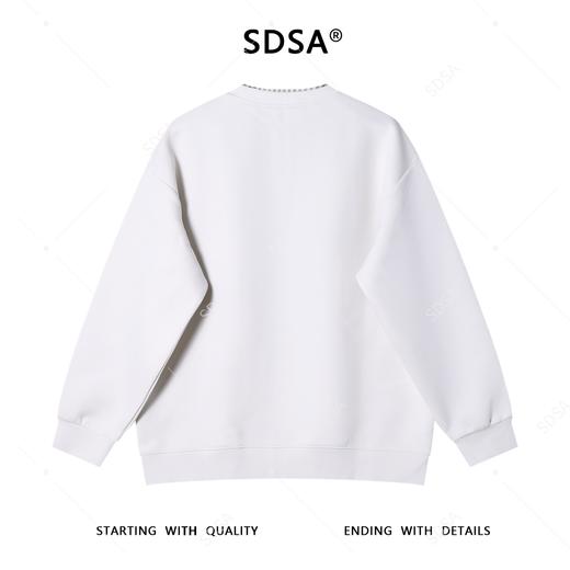 9537SDSA秋冬新款痞帅男装时尚简约拼接半纽扣圆领卫衣百搭宽松上衣 商品图5