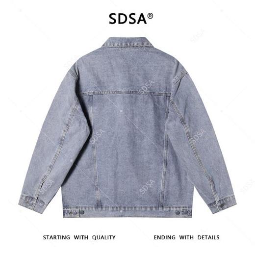 8026SDSA男士秋冬新款痞帅男装小众设计拼接翻领牛仔外套百搭时尚夹克 商品图5