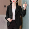 XMZ1054西装领收腰衬衫女士秋装2025新款别致洋气长袖小衫不规则气质上衣 商品缩略图3
