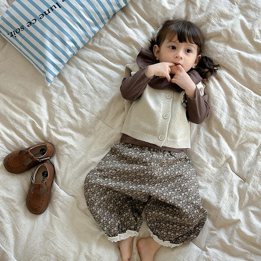 【甜系萌宠三件套！精致可爱绣花】婴儿衣服毛衣秋装甜美女宝宝套装新款一岁婴幼儿春秋季时尚三件套。hb 商品图3