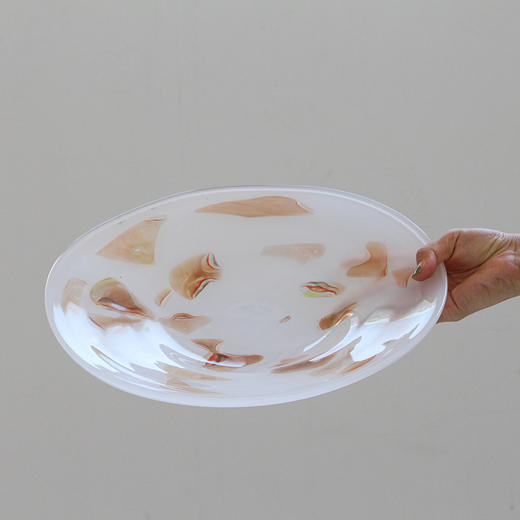 中古玻璃混彩小口圆形花瓶酒店样板房干花鲜花复古轻奢软装餐桌摆 商品图10