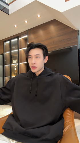 SDSA男士秋冬新款痞帅男装潮牌纯色抽绳连帽卫衣高街痞帅套头上衣