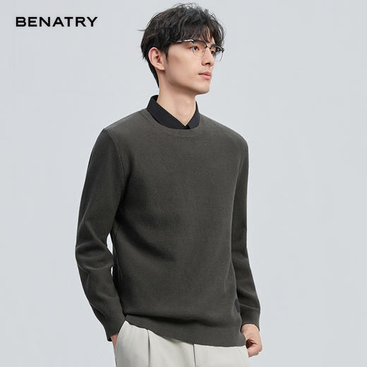 贝纳川2025新品假两件衬衣领毛衣ECT416004 商品图2