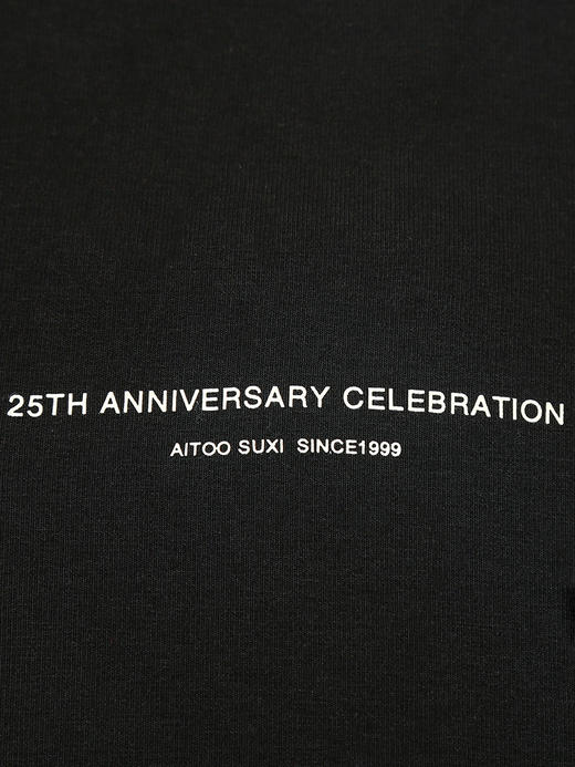 黑色字母印花长袖 T 恤女 秋冬季简约百搭拼接袖口圆领内搭打底上衣 商品图3