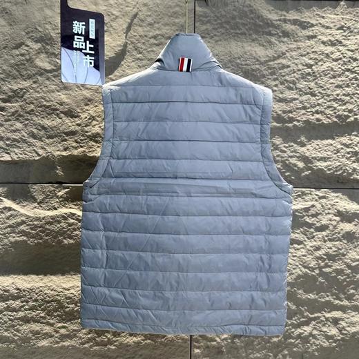 D100423男装立领绗缝羽绒马甲新款温暖时尚拉链羽绒背心 商品图7