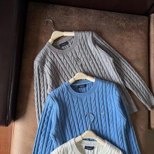 D100421松弛感绞花针织衫女秋季休闲套头羊毛衫潮 商品图2