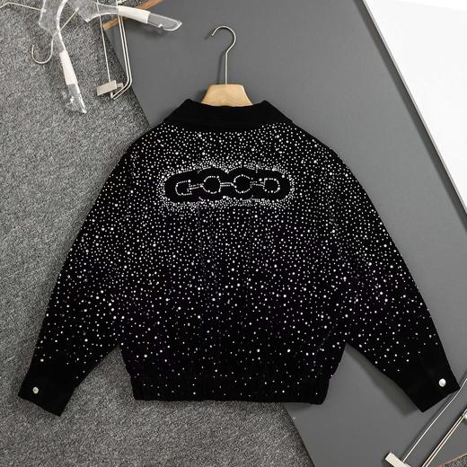 D100409坠银星夜满天星灯芯绒棒球服拉链夹克外套 商品图8