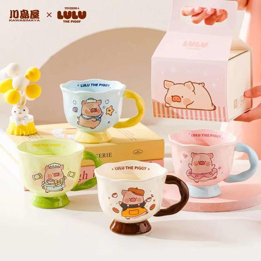 4楼Eubelle欧蓓 川岛屋&lulu猪联名 马克杯陶瓷杯360ml 办公室 早餐杯/咖啡杯 活动价：29.9元 商品图0
