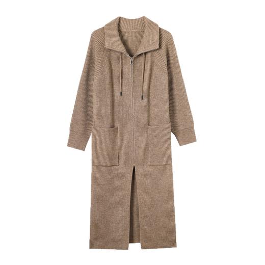 XMZ1051长款立领卫衣外套女春秋外搭2025新款宽松休闲过膝针织棒球服开衫 商品图4