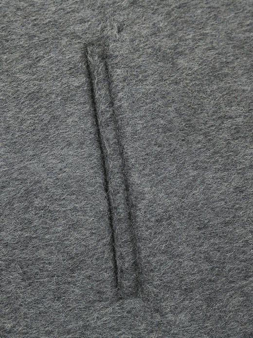 深灰色叠搭披肩毛呢外套女 秋冬时尚宽松短款 气质百搭毛呢大衣 商品图2