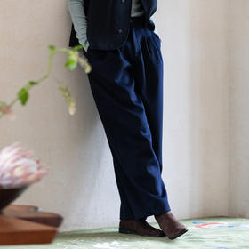 牧衣游原创 重磅进口澳毛毛呢裤子女保暖舒适纯羊毛休闲裤 知芯愈