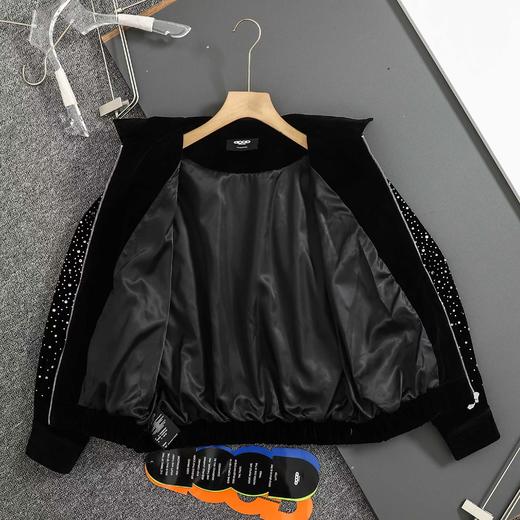 D100409坠银星夜满天星灯芯绒棒球服拉链夹克外套 商品图1