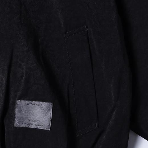 12553SDSA男士秋冬新款痞帅男装纯色重工刺绣字母拉链立领夹克高街百搭 商品图2