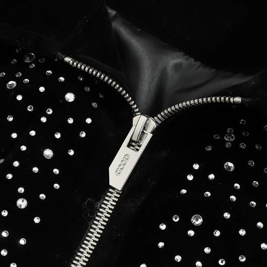 D100409坠银星夜满天星灯芯绒棒球服拉链夹克外套 商品图4