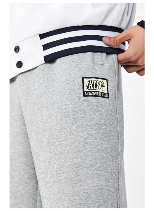 XY|安踏美式复古针织运动长裤男潮流百搭卫裤束脚休闲裤子152438307-1 商品图2