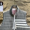 D100423男装立领绗缝羽绒马甲新款温暖时尚拉链羽绒背心 商品缩略图8