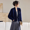 2025秋冬新款女羊毛衫国风针织外套风领遮肉外穿外套通勤上衣 商品缩略图2