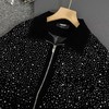 D100409坠银星夜满天星灯芯绒棒球服拉链夹克外套 商品缩略图2