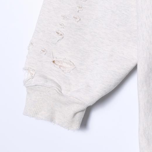 SDSA男士秋冬新款痞帅男装简约时尚磨破拉链V领卫衣外套百搭宽松 商品图4