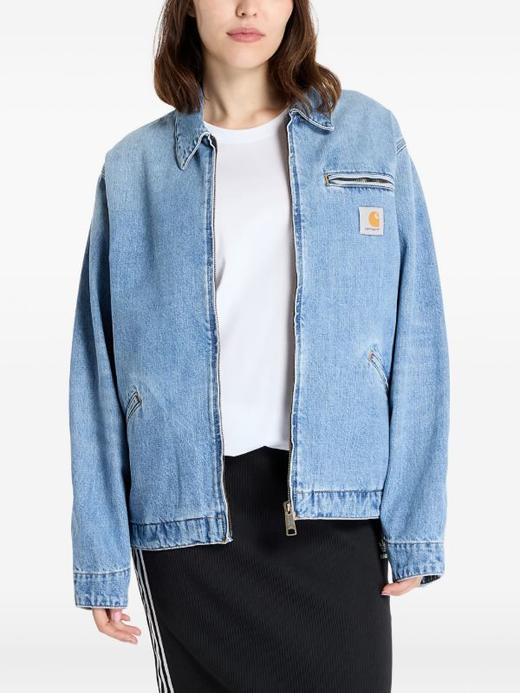 经典的OG底特律 卡哈 水洗做旧磨白牛仔夹克 WT895 商品图0