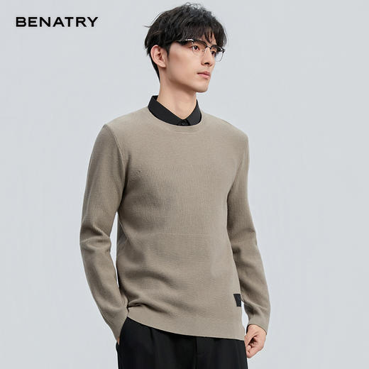 贝纳川2025新品假两件衬衣领毛衣ECT416004 商品图6