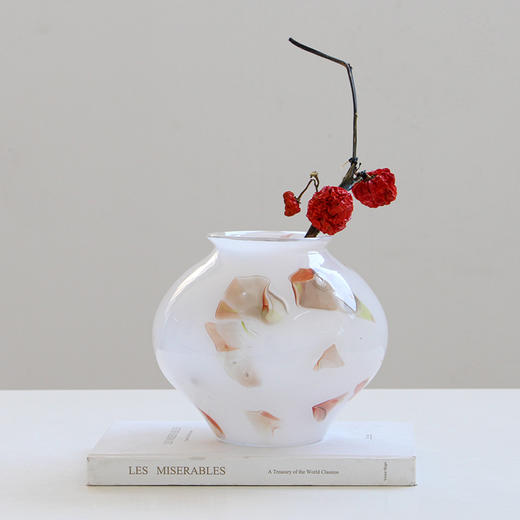 中古玻璃法式高级感花瓶摆件创意水养客厅电视柜玄关插花装饰品 商品图3