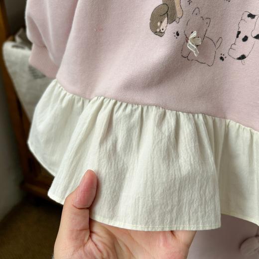 【韩系甜美小猫咪！打造可爱小公主】2025新款婴童秋季韩版蝴蝶结猫咪套装小女宝上衣裤子两件套外出服。hb 商品图1