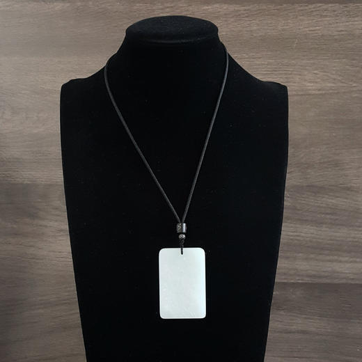 【天然正品】天然青海老料细腻一级白油润度佳岁寒三友平安无事牌和田玉吊坠项链中性210925NJS25现售价：1880 商品图6