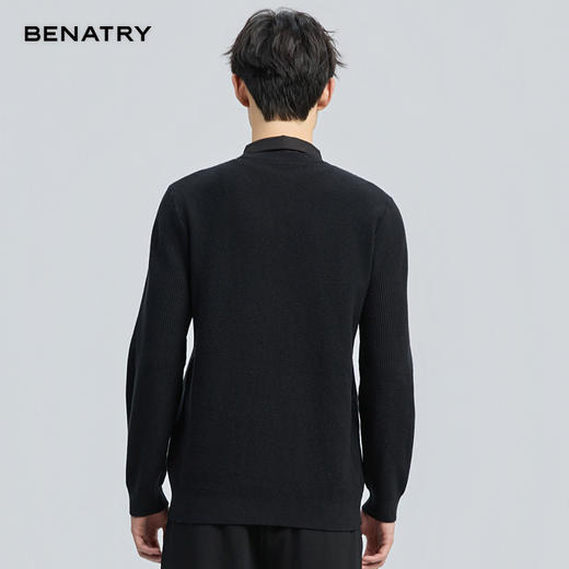 贝纳川2025新品假两件衬衣领毛衣ECT416004 商品图11