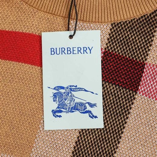 D100411高克重格纹双层提花圆领针织毛衣 商品图11