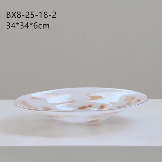 中古玻璃混彩小口圆形花瓶酒店样板房干花鲜花复古轻奢软装餐桌摆 商品图11