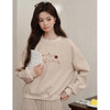 鹿向南「雏菊花语」燕麦色卫衣休闲裤时尚套装秋冬季新款两件套女 商品缩略图2
