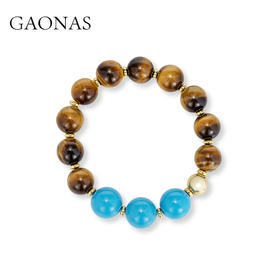 GAONAS  碧金缠云 贵气12mm金色手链11615SGO