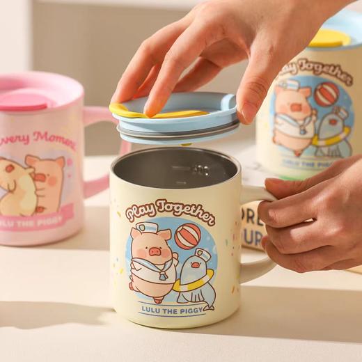 4楼Eubelle欧蓓 川岛屋&lulu猪联名 保温杯300ml 办公室咖啡杯不锈钢 活动价：69元 商品图1